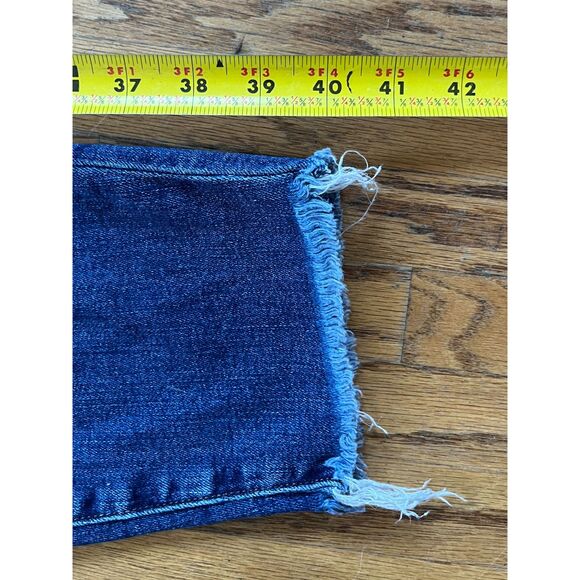 GOOD AMERICAN Blue Denim Good Legs Distressed Hem Jeans Pants Women's Size 29 - Picture 9 of 11